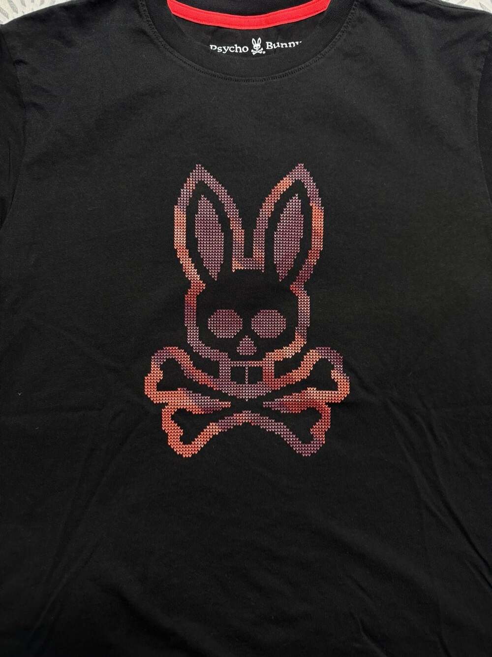 Psycho Bunny Graphic Tee Men’s Small (4) Black Pima Cotton Skull Bunnyee
